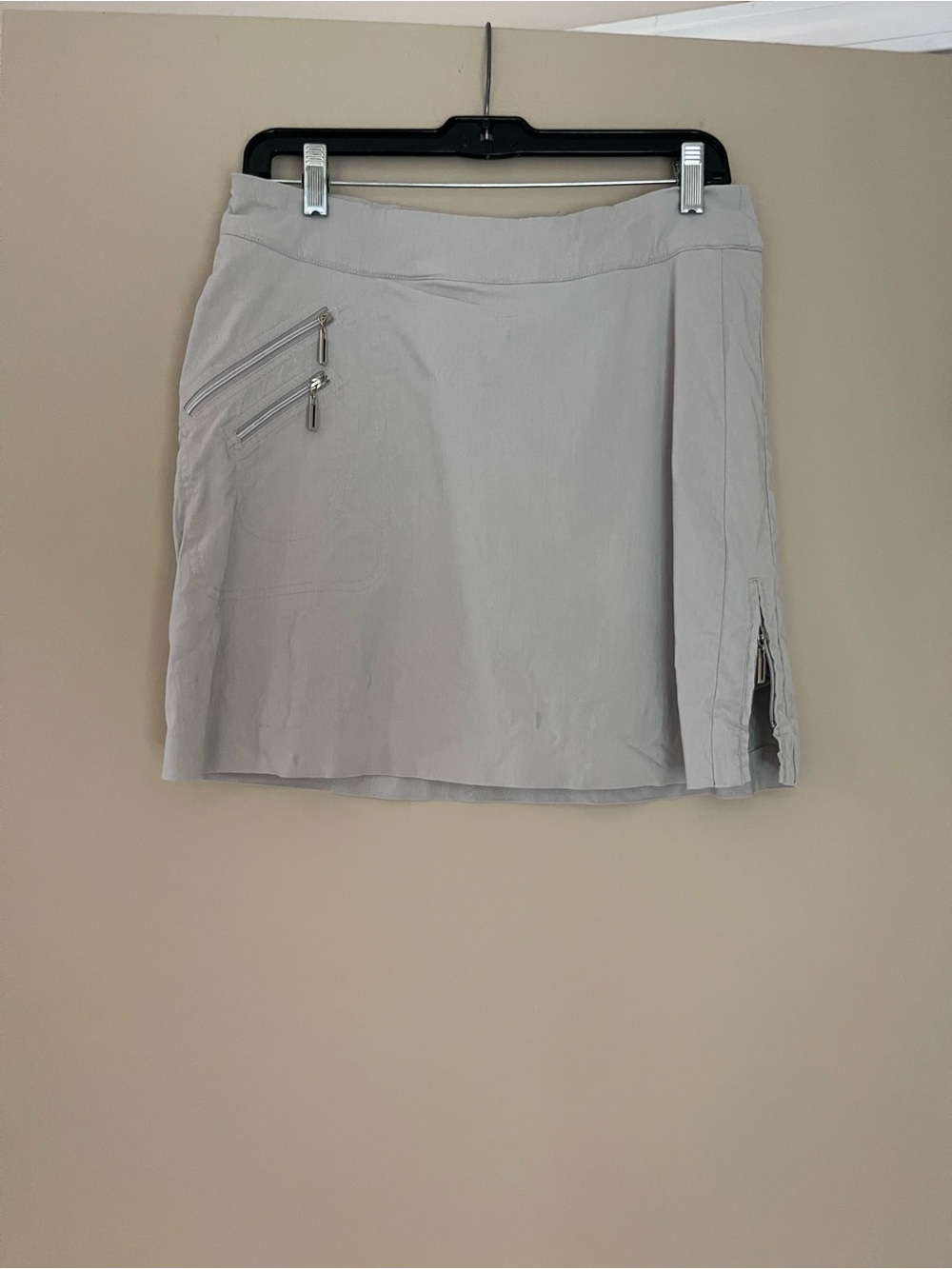 jamie sadock Light Gray Zip-Pocket Skort